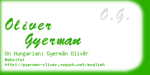 oliver gyerman business card