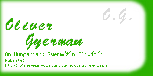 oliver gyerman business card